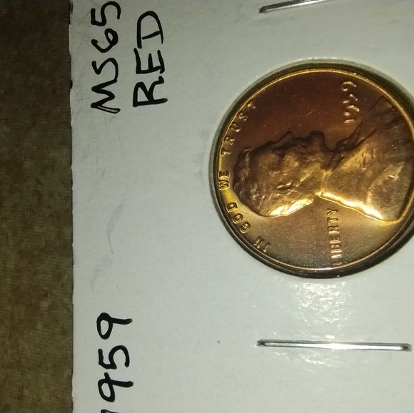 1959 Lincoln penny MS65 Red - Picture 2 of 15